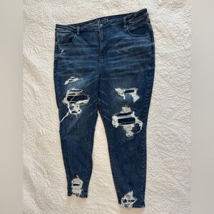 Distressed skinny jeans plus size 24 American Eagle